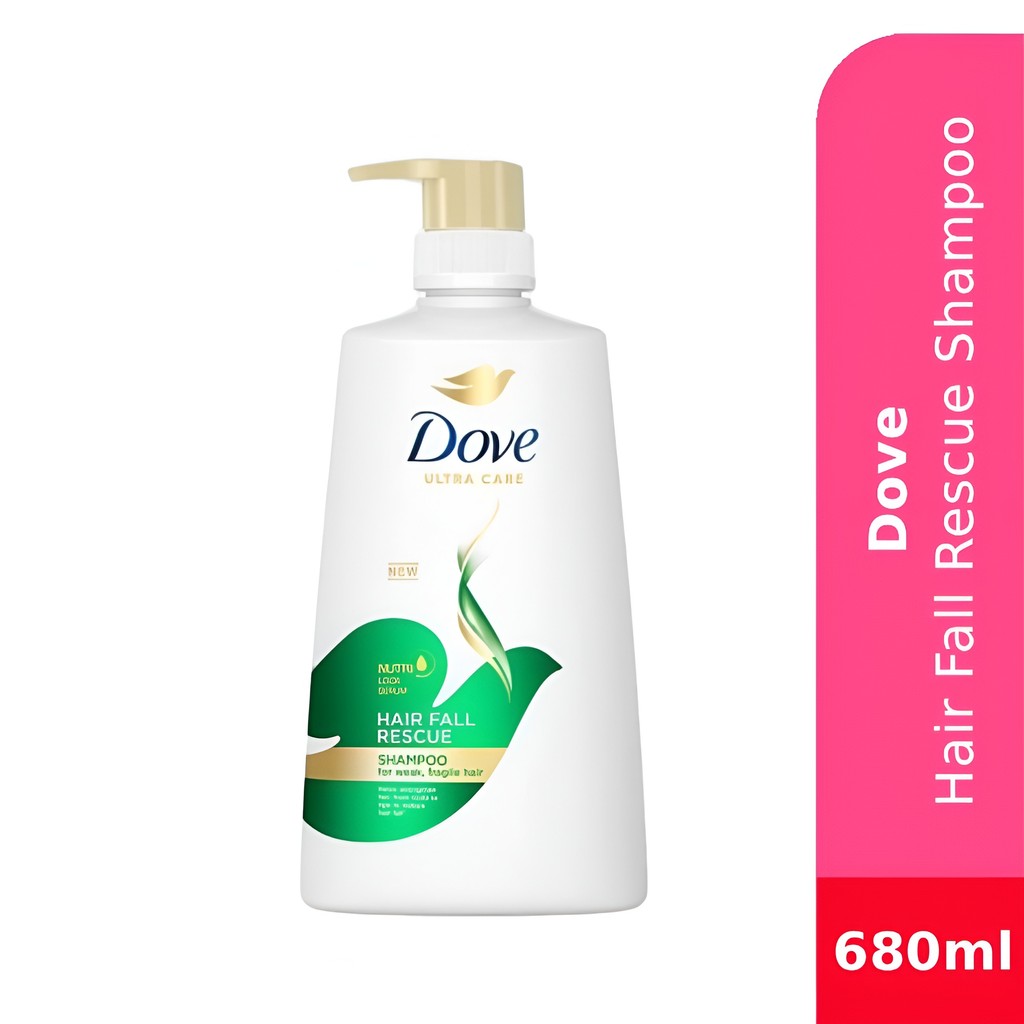 DOVE Shampoo 680ml - Hair Fall Rescue for Weak Hair and Reduce Hair Breakage, 防掉发洗发水 HMS Town Pharmacy