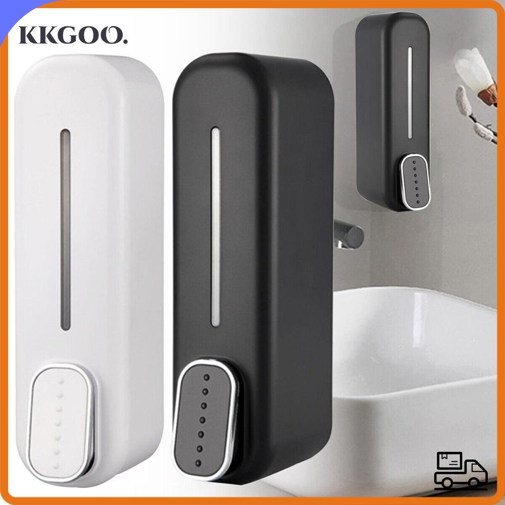 KKGOO Shampoo Bottles, Refillable 300ML Soap Dispenser, Useful Multifunctional Wall Mounted Manual Pressure Liquid Container Bathroom Household Cleaning