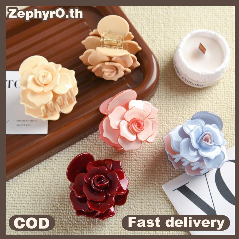 null Sweet Camellia Rose Acetate Hair Claw Flower Series Claw Clips INS Trendy Hair Clips For Women Girls Hair Accessories null