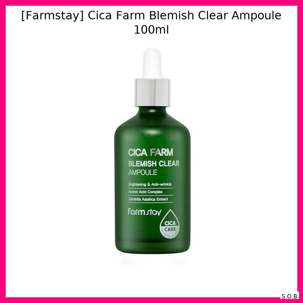 [Farmstay] Cica Farm Blemish Clear Ampoule 100ml / Blemish Clear, Sooth by S.O.B