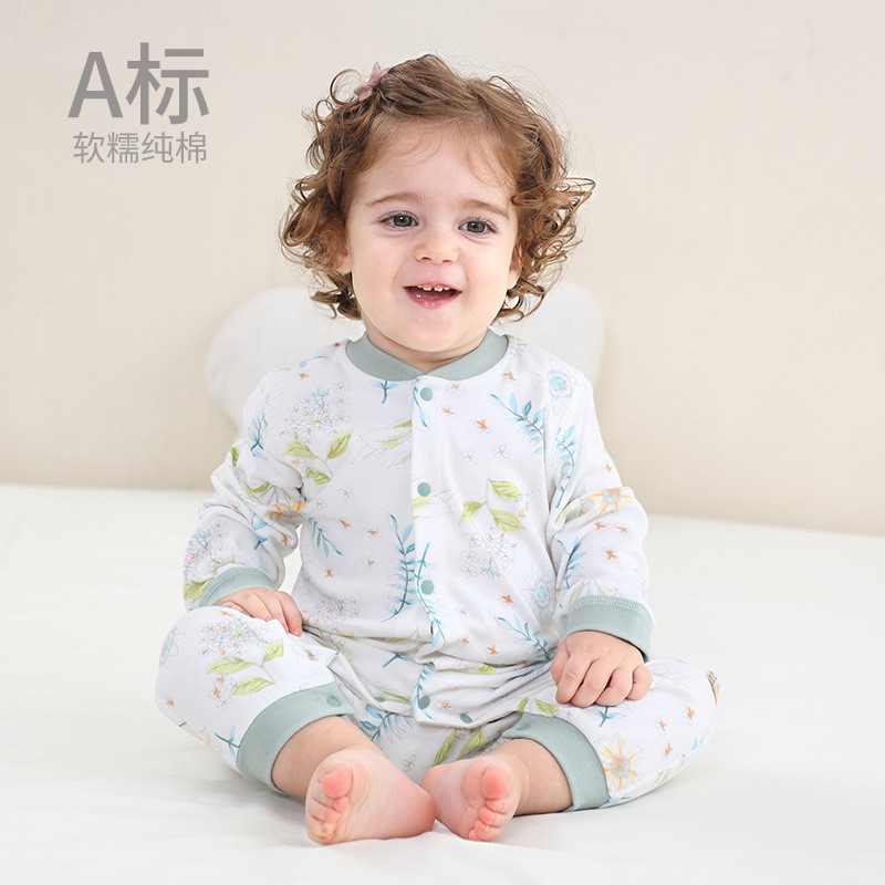 Baby Jumpsuit Class a Pure Cotton Newborn Baby Clothes Cotton Boneless Romper Spring Autumn Clothing Kevlar 1.221.22