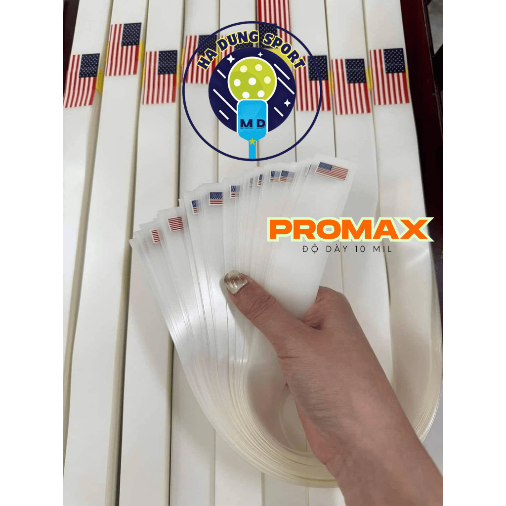 COMBO of 3 Pickleball PPF ProMax 10 Mil Racket Edge Stickers. Full 74cm. American Flag Design [Genuine] Pickleball Paddle