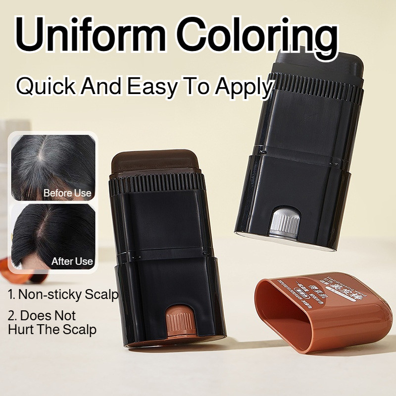 【Quick White Hair Cover】3-Color Root Touch-Up Stick for Instant Gray Coverage White Hair Cover/Root Touch-Up/Temporary Hair Color Stick