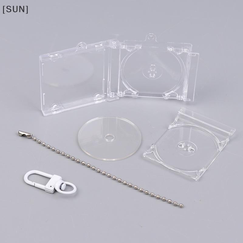 [SUN] Mini NFC Functional CD Disc Case Key Chain Peripheral Commemorative Album Key Holder For DIY Bapa Pendant null