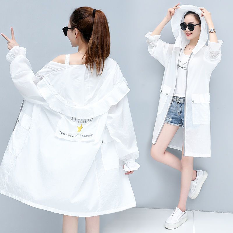 Sunscreen Jacket for Women - Mid-Length, Breathable & UV-Protective