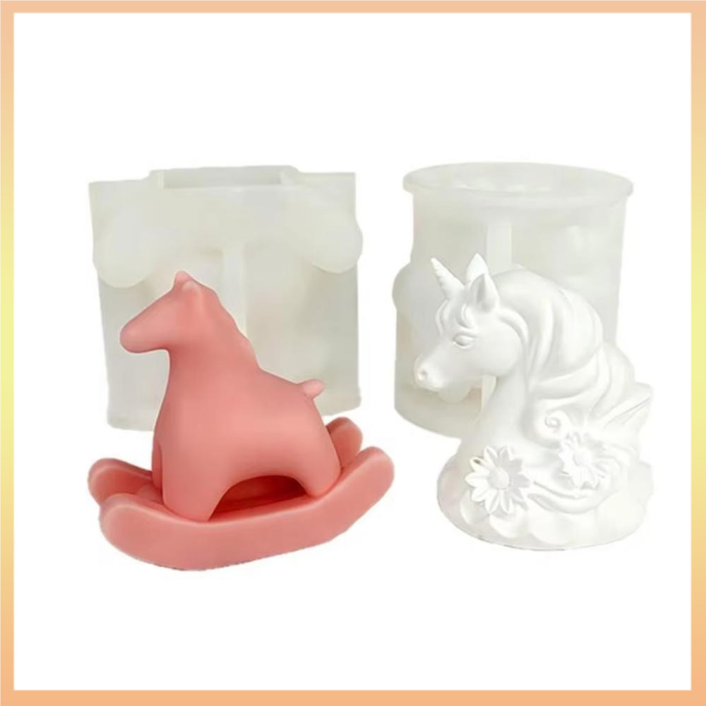 Silicone Creative Unicorn Mold Creative Unicorn Candle Mold Fragrant Easy To Use For Handmade Gifts Soap Making Diy Projects