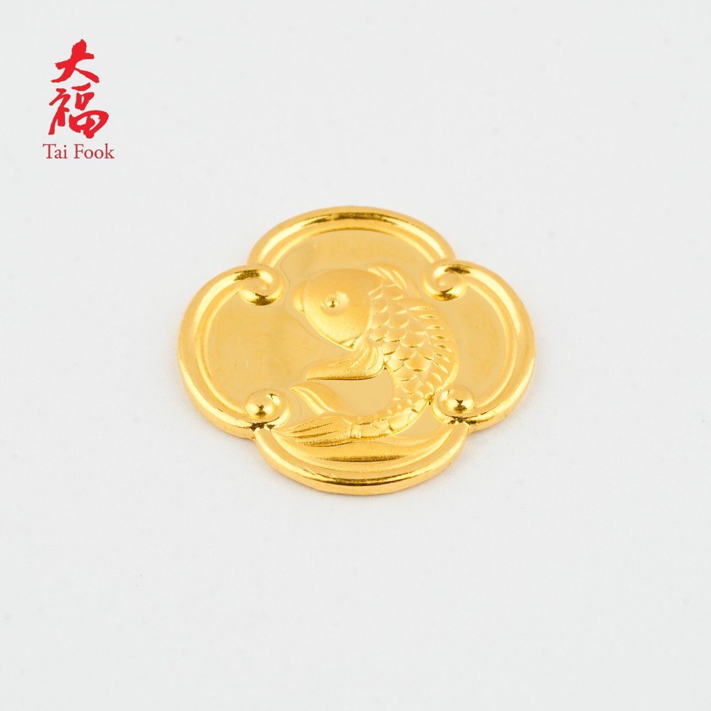 999/24K 5g Decoration Gold Bar 5 - Four-Leaf Clover and Koi PGDB180002