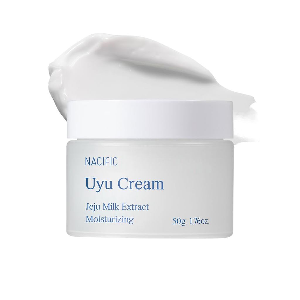 NACIFIC Uyu Cream Moisturizer 50g – Jeju Milk Extract, Ceramide 5 Complex, Deep Hydration Barrier Cream for Dry & Sensitive Skin, Korean Skincare