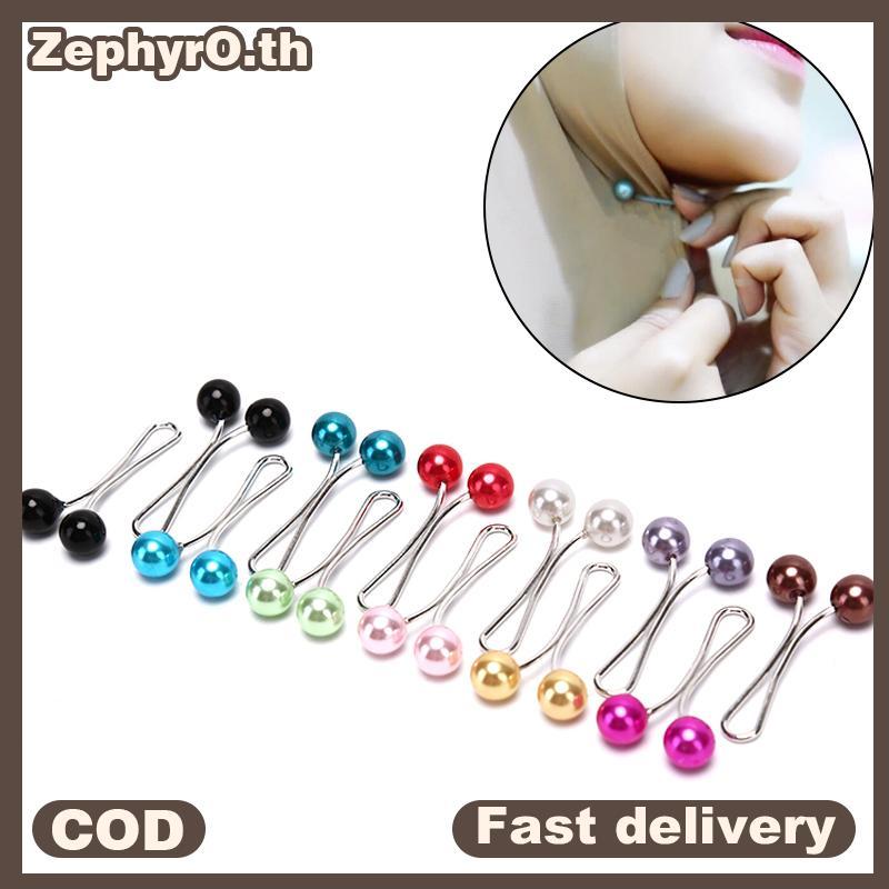 null 12pcs Pearl Scarf Brooch Pin Headscarf Shawl Scarf Lady Muslim Scarf Hijab Clips null