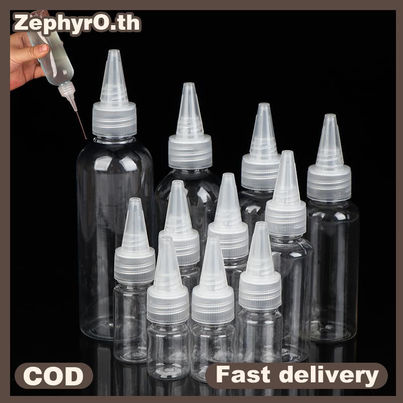 null 3-100ml Empty Dropper Bottle Transparent Plastic Refillable Nozzle Dropper With Cap Squeeze Bottle Tattoo Pigment Ink Containers null