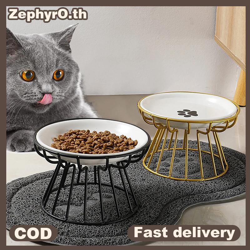 null Ceramic Raised Pet Bowl Food Water Treats For Cats &amp Doggie Cat Stand Bowl Dogs Supplies Outdoor Feeding Drinking Accessories null