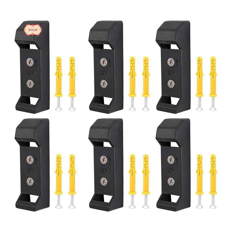 6 Pieces Fishing Reel Holder Wall Display Stand with Screws for Fishing Reel Storage and Organization
