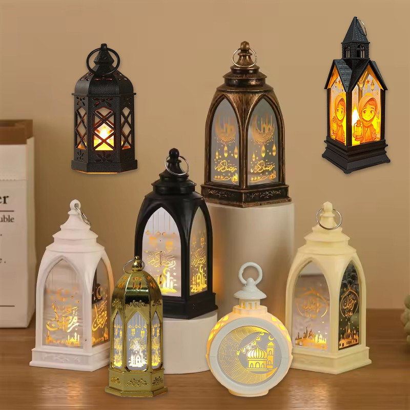 Muslim Night Lamp Islam Night Light Electronic Candle Lamp Decor Islamic New Year Home Decor