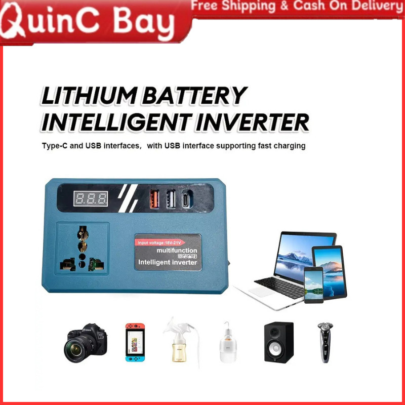 220V Power Bank Inverter Battery Converter BATERI USB Type-C Adapter 18V M@KIT@ 120W 20v 21V