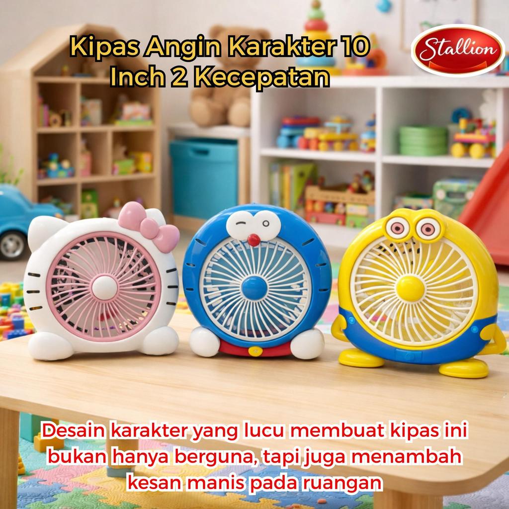 10 Inch Character Table Fan Electric Fan Mini Desk Fan Portable Table Fan Cute Strong Wind Energy Saving Suitable for Home Office Study Table Aesthetic Design Practical Light Easy to Move