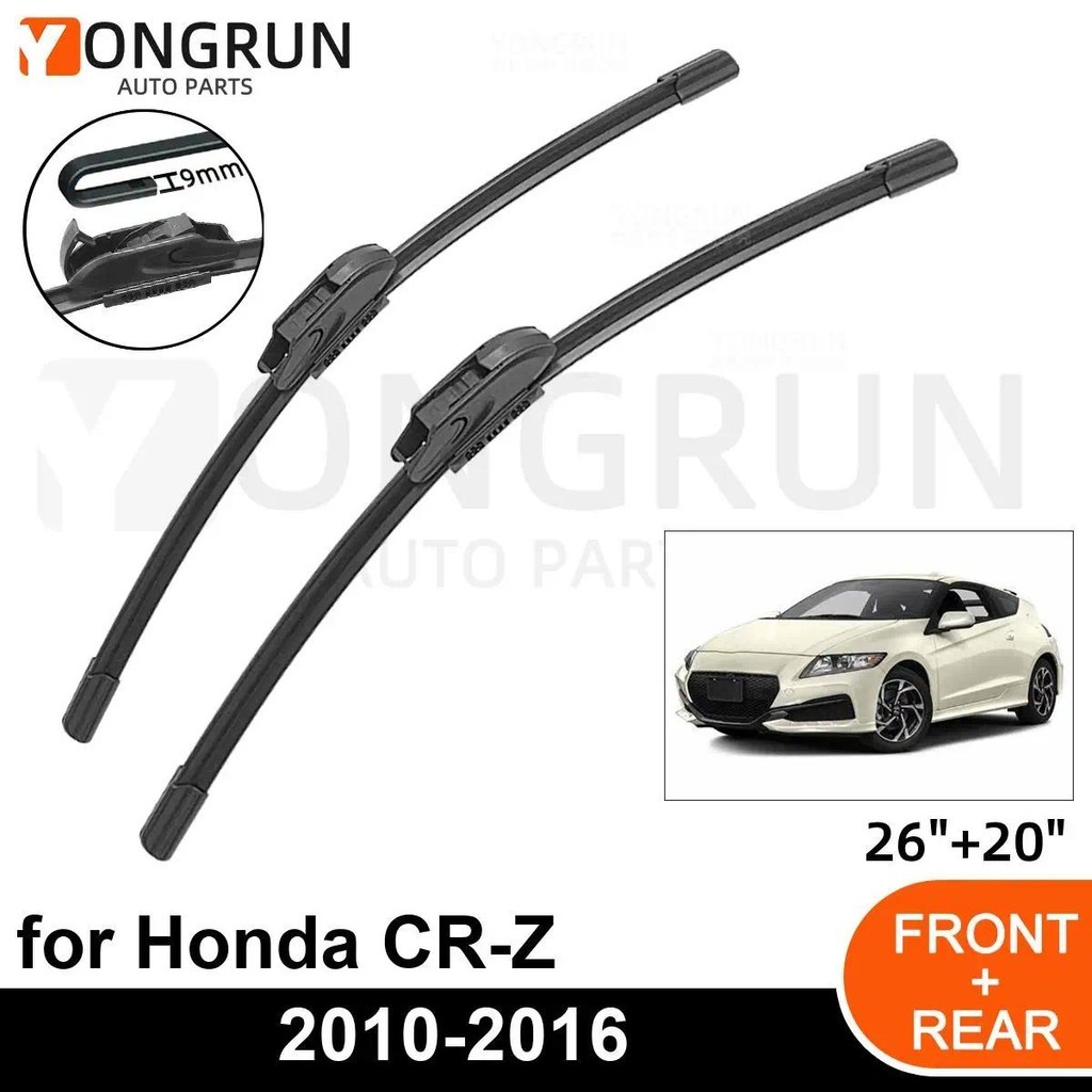 Car Front Windshield Wipers For Honda CR-Z 2010-2016 Wiper Blade Rubber 26"+20" Car Windshield Windscreen Accessories