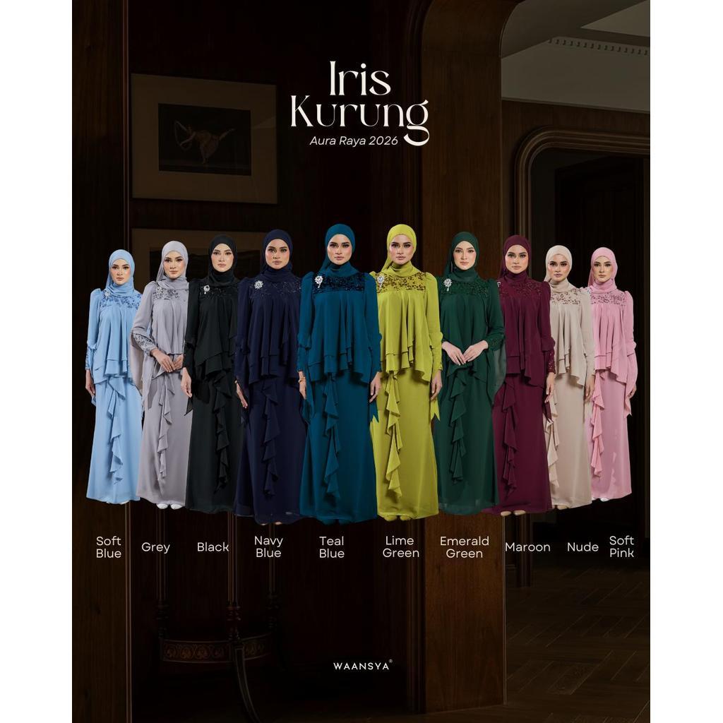 IRIS KURUNG MODERN LACE AURA RAYA 2026 BY WAANSYA