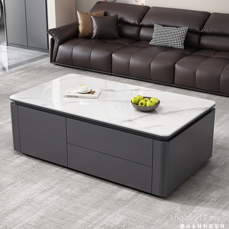TV Cabinet Cream Red Tea Table Household Rock Combination Board Style Net Fashion Multifunctional Simple Small Apartment Style Living Room ZYY2