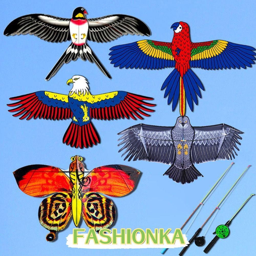 FASHIONKA Large Eagle Kites DIY Toy Children Gift Garden Outdoor Sports Flying Bird Kites