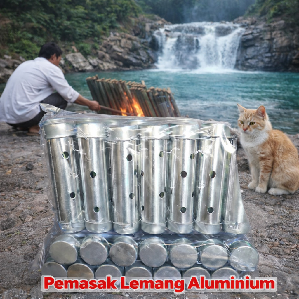 Reliable Must Lemang Mold 12pcs 1 Dozen 0.3mm Aluminum Optics 3.5cm x 14cm Acuan Lontong Raya - Image 3