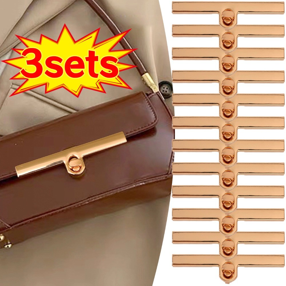 Bag Security Clasp Locks Elegant Metal Handbag Purse Twist Lock DIY Craft Leather Wallet Hardware Buckles Repair Accessories