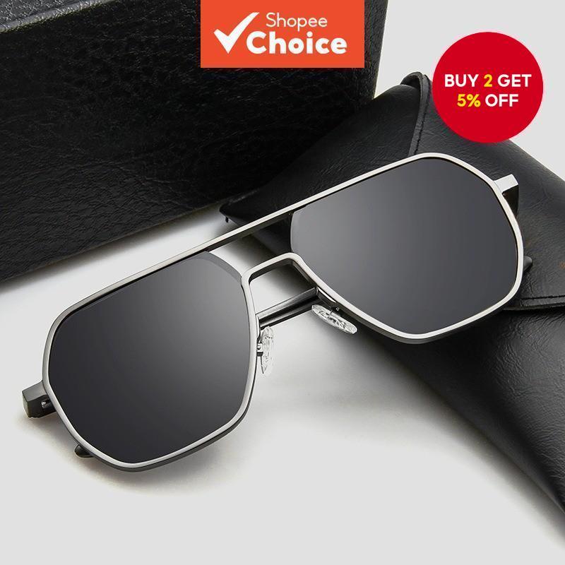 Pilot Sunglasses Men UV400 Photochromic Polarized Anti Glare Driving Shades
