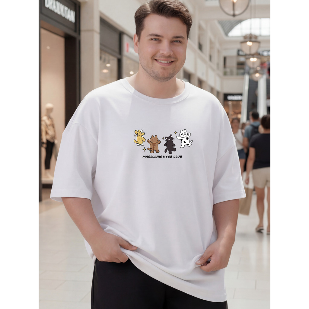 2X056 [AIYOU] Lelaki Baju T Shirt Men Tshirt XL-5XL   Clothes Plus Size T-shirts Korean Style Men's Oversized Crop