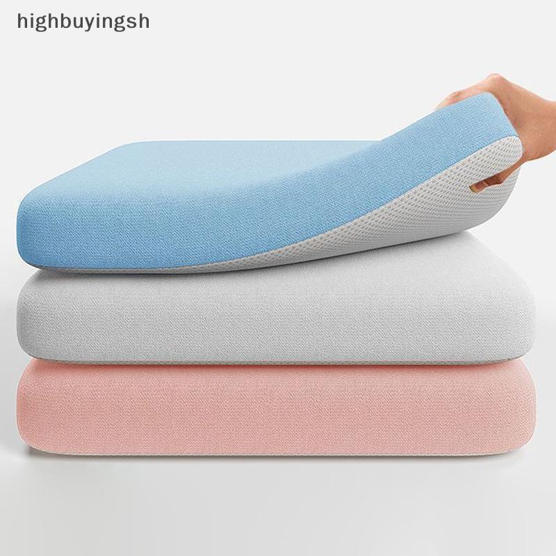 null Memory Foam Ice Silk Elastic Fabric Seat Cushion Soft Office Chair Pad Car Seat Pad For Long Sitting Lumbar Support Pain Relief null
