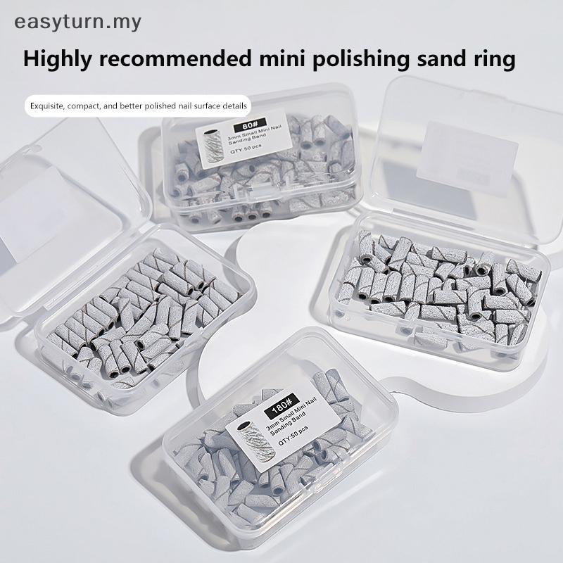 Eas Mini Nail Sanding Bands Mandrel For Manicure Sandpaper Ring Holder Stainless Steel Nail Art Tools Nail Drill Accessories MY