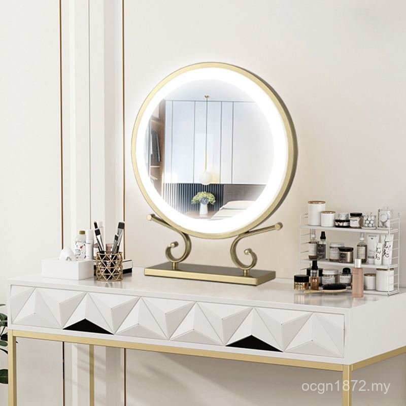 Three-Color Desktop Bedroom Luminous Dressing Table Without Countertop ins Slate Table Style Makeup Mirror Makeup Mirror led Dressing Table NOAR