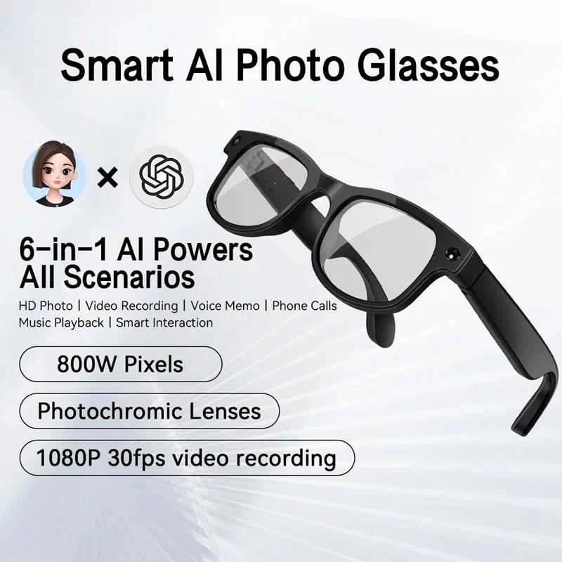 6K HD AI Smart Glasses AIMB-G1 Camera Bluetooth Call Voice Assistant Music Player Translate Video Recording Glasses ChatGPT