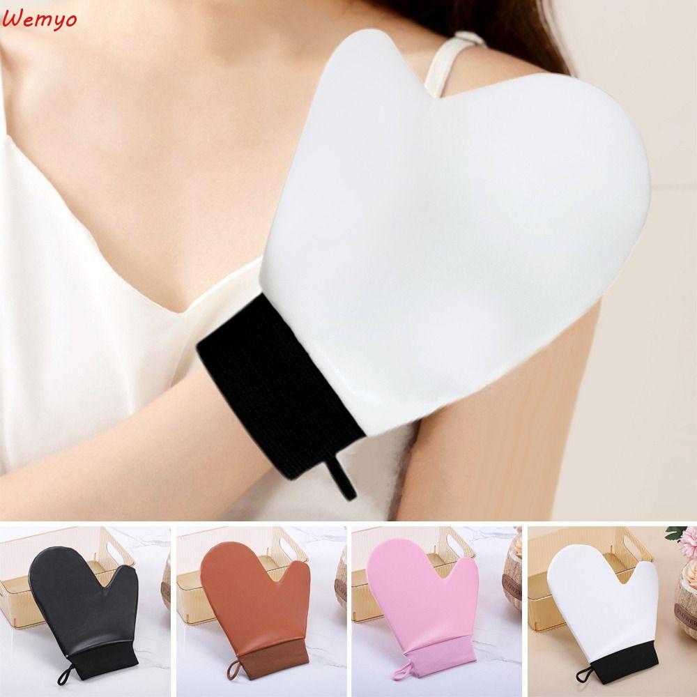 WEMYO Self-Tanning Mitt, Reusable Washable Body Lotion Glove, Durable Double-Sided Sunless Fake Tan Quick Dry Tanning Glove Body Face Application