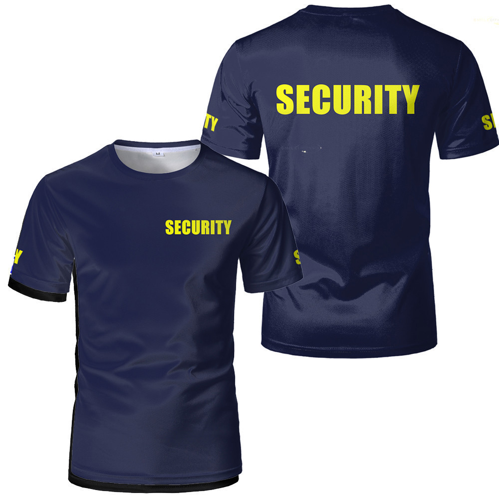 Classic Security Uniform Men's T-shirts Bodyguard Professional Work Clothes Tee Guard Light Breathable Tops