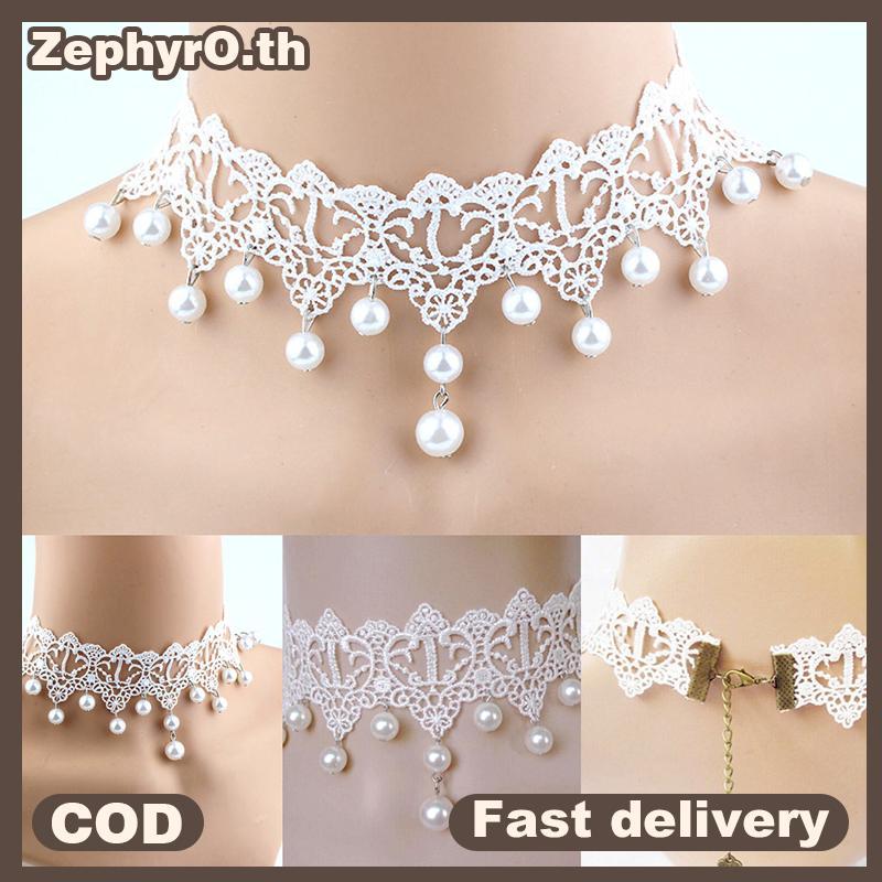 null Trendy Sexy Lace Pearl Nelace Creative Romantic Women Jewelry Accessories null
