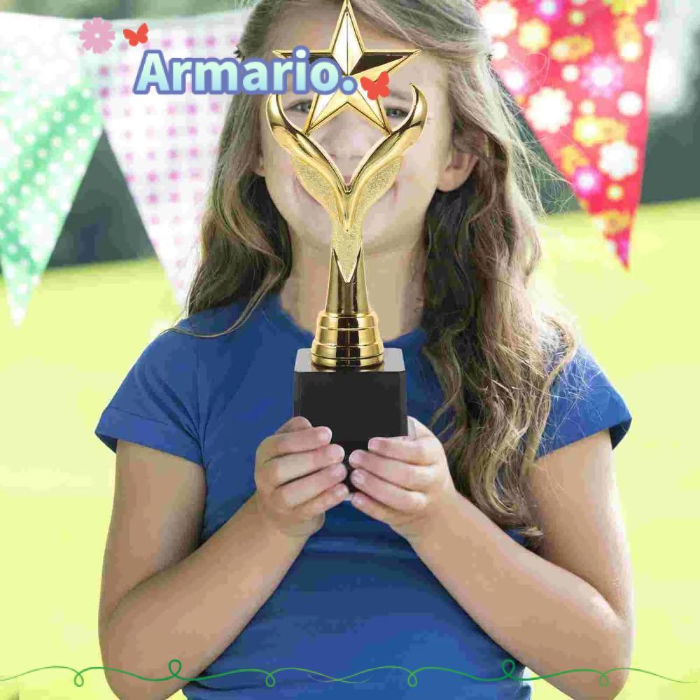 ARMARIO Reward  Cup, Star Figurines Award Trophy, High Quality Golden Plastic Craft Souvenirs Winner Award Trophy Toy Children's Performances Award