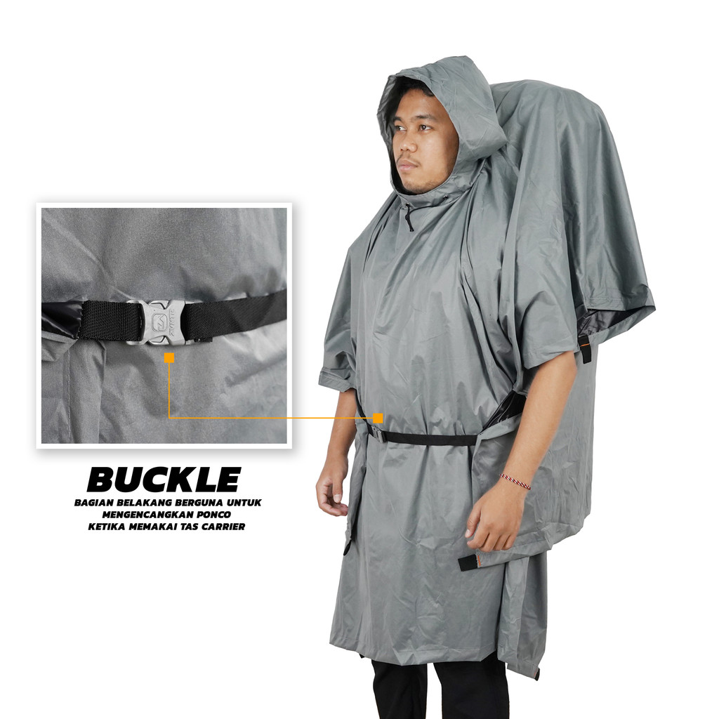 Zarventure Poncho Raincoat 3 In 1 Poncho Raincoat Mountain Hiking Poncho
