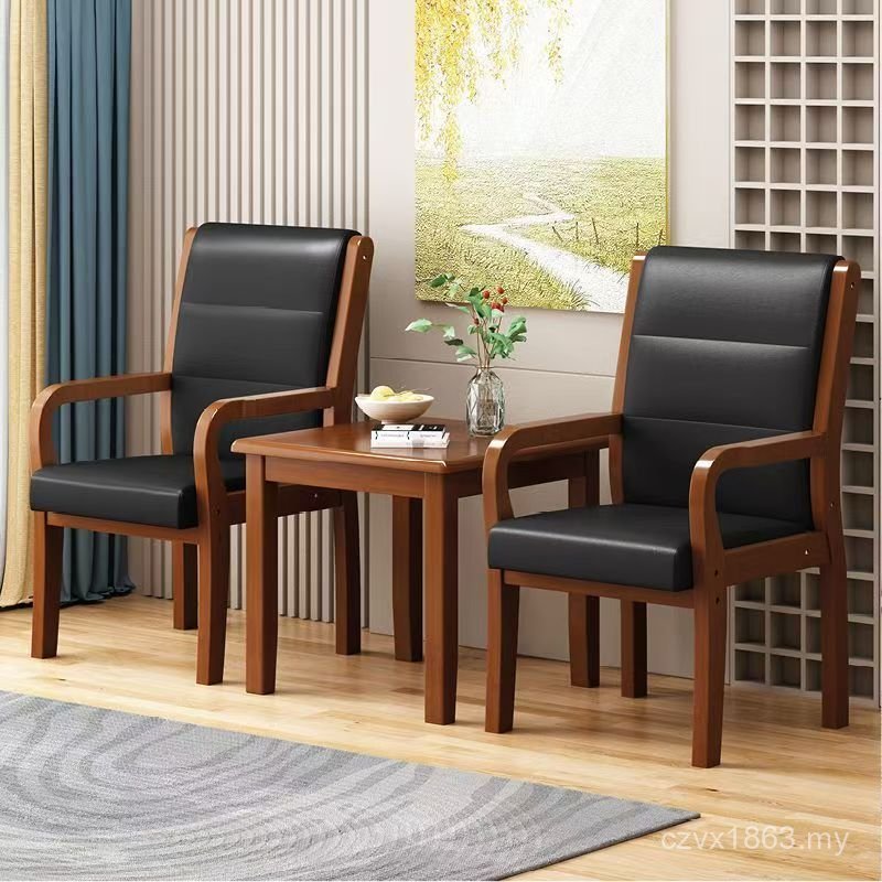 Office Conference Computer Office Chair Solid Wood Chair Armrest Household Mahjong Back Chair Comfortable Conference Backrest Office 0K32