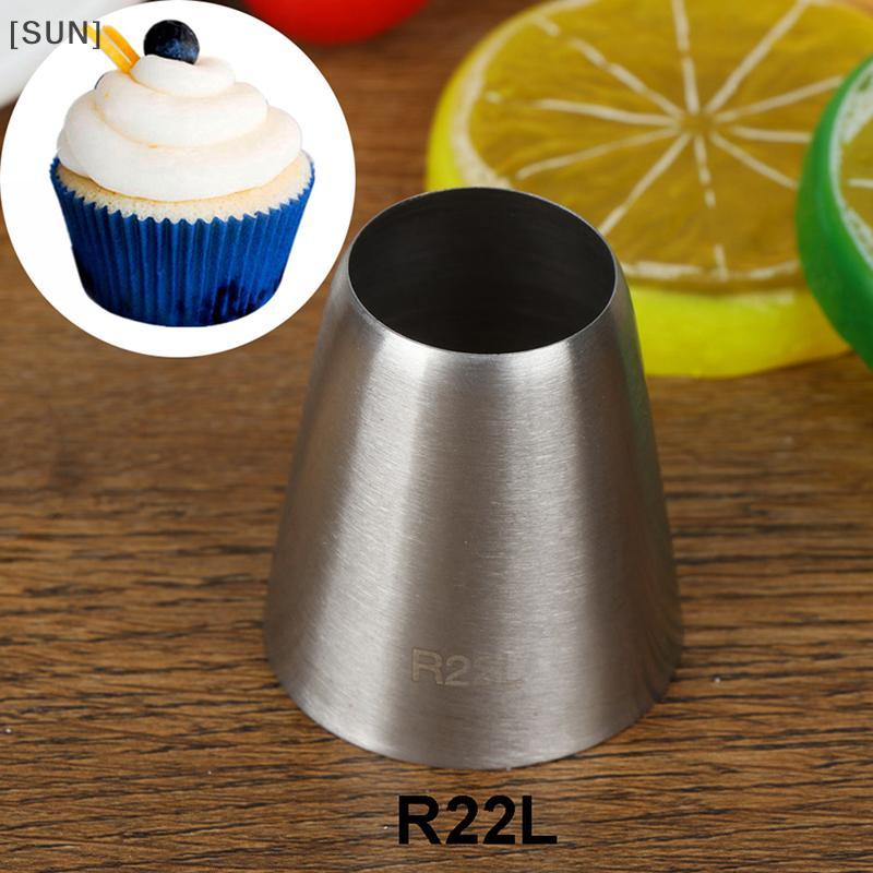 [SUN] R22L Round Piping Tip Decorating Nozzle Pastry Tips Fondant Cake Pastry Tool null