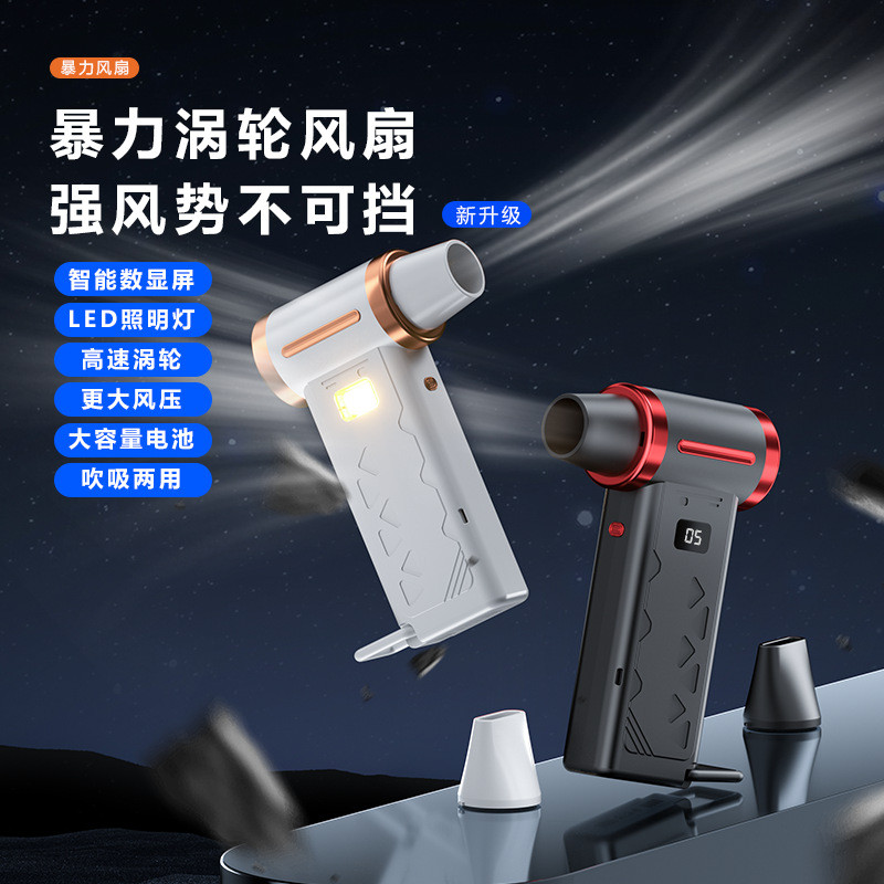 Kipas Turbo Jet Mudah Alih Angin Kuat Mod 1 Butang 6 Kelajuan Boleh Laras Kipas Penyejuk Peribadi Senyap Kipas Portable Bateri Tahan Lama Kipas Outdoor Camping Travel Musim Panas Cooling Fan Elektrik Mini Angin Kencang High Speed Fan