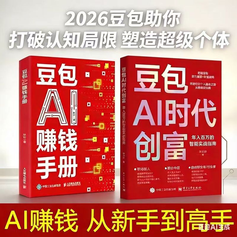 豆包AI时代创富 豆包AI赚钱手册 AI赚钱指南指南人工智能操作手册Doubao AI: Creating Wealth in the Era of AI - Doubao AI Money-Making Manual - AI Money-Making Guide - Artificial Intelli