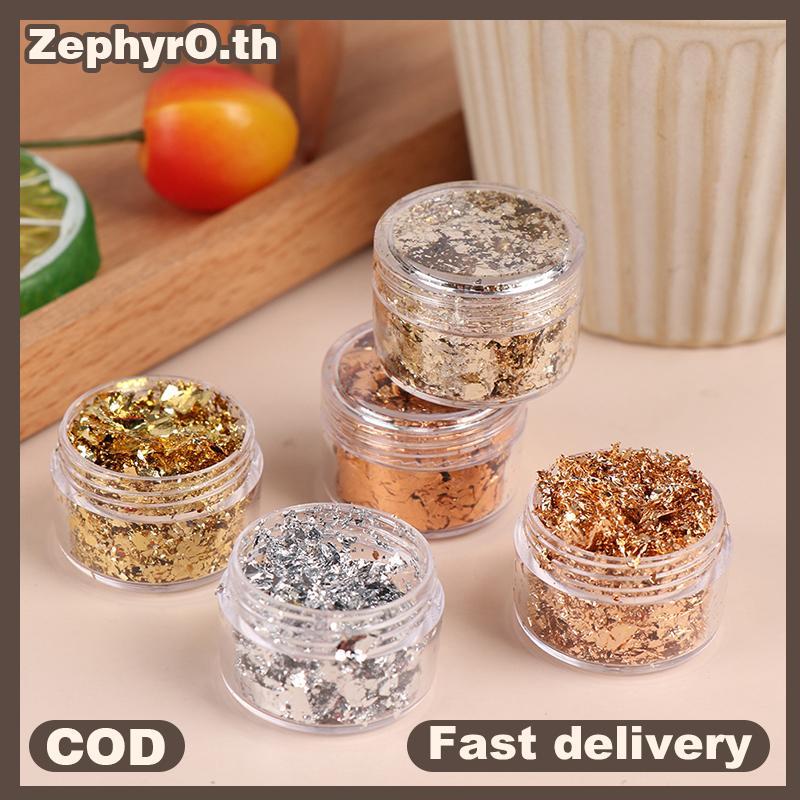 null Gold Leaf Flakes Gold Foil Painting Art Nail Decor Foil Paper Resin Mold Filling null