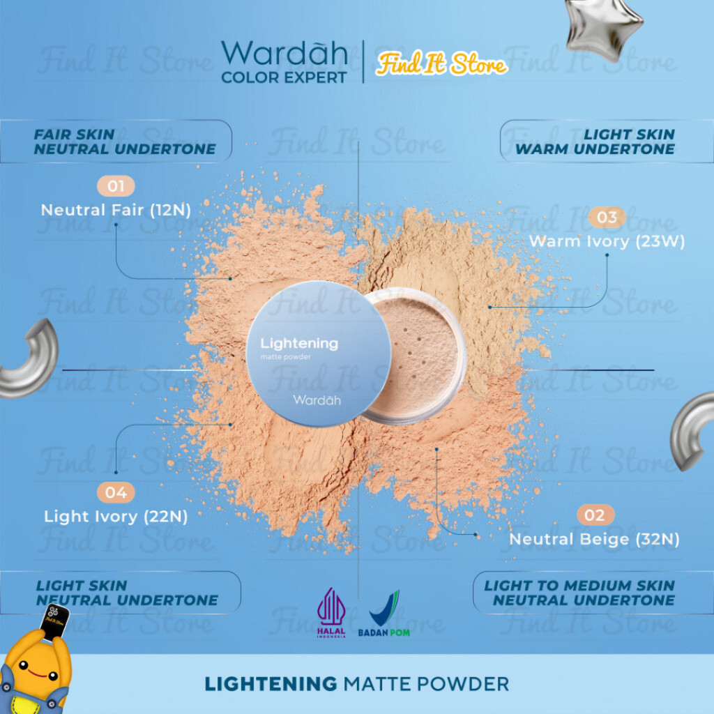 Quality Durable Wardah Lightening Matte Powder 20g Loose BPOM - Image 4