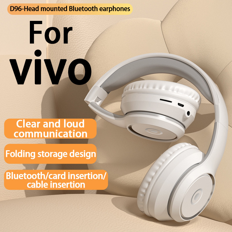 vivo-Exclusive Bluetooth wireless earphones Foldable noise cancelling Headset hifi gaming headphones with mic sports earphones