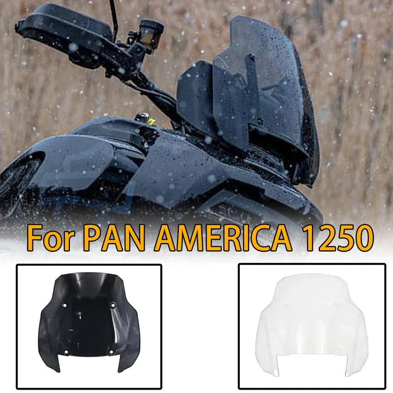 Motorcycle Windshield 11" Adventure Windscreen for Harley Pan America 1250 2021-2025 PA1250 Models