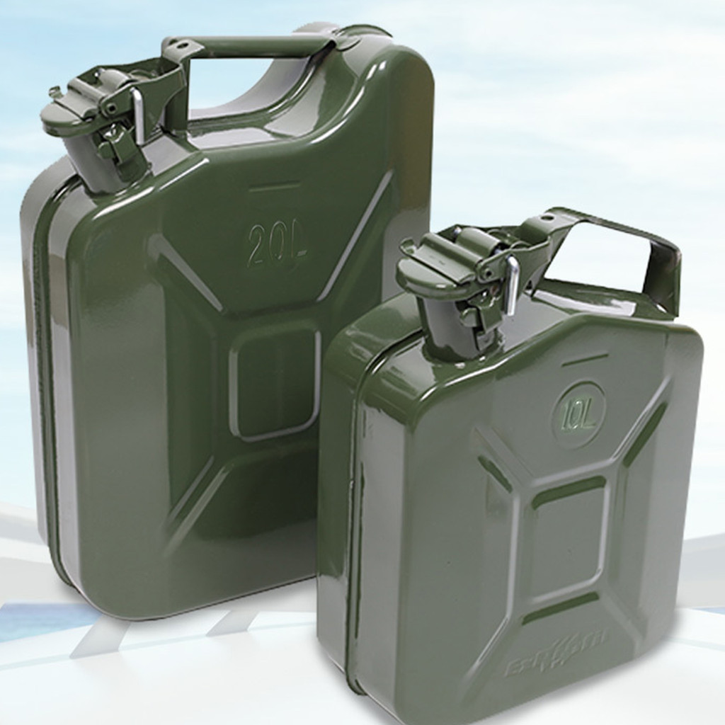 Lowest Price10L 20L Metal Car Fuel Jerry Can American Style Gasoline Drum Container Spare Parts
