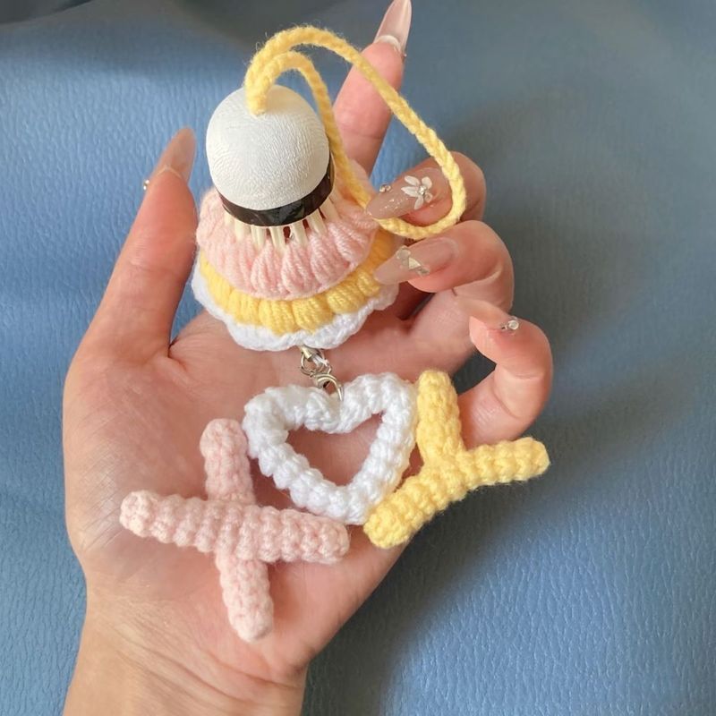 Customized/customize Finished Product Customized Name Letter Badminton Pendant Bag Pendant Cute Plush Crochet Handmade Unique Gift 26.3.31