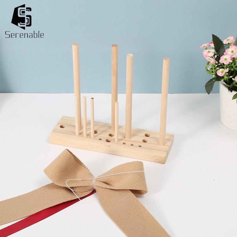 [Serenable] Wooden Ribbon Maker Detachable Craft Tool for Personalised Ribbon Bows and Festive Holiday Party Decorations