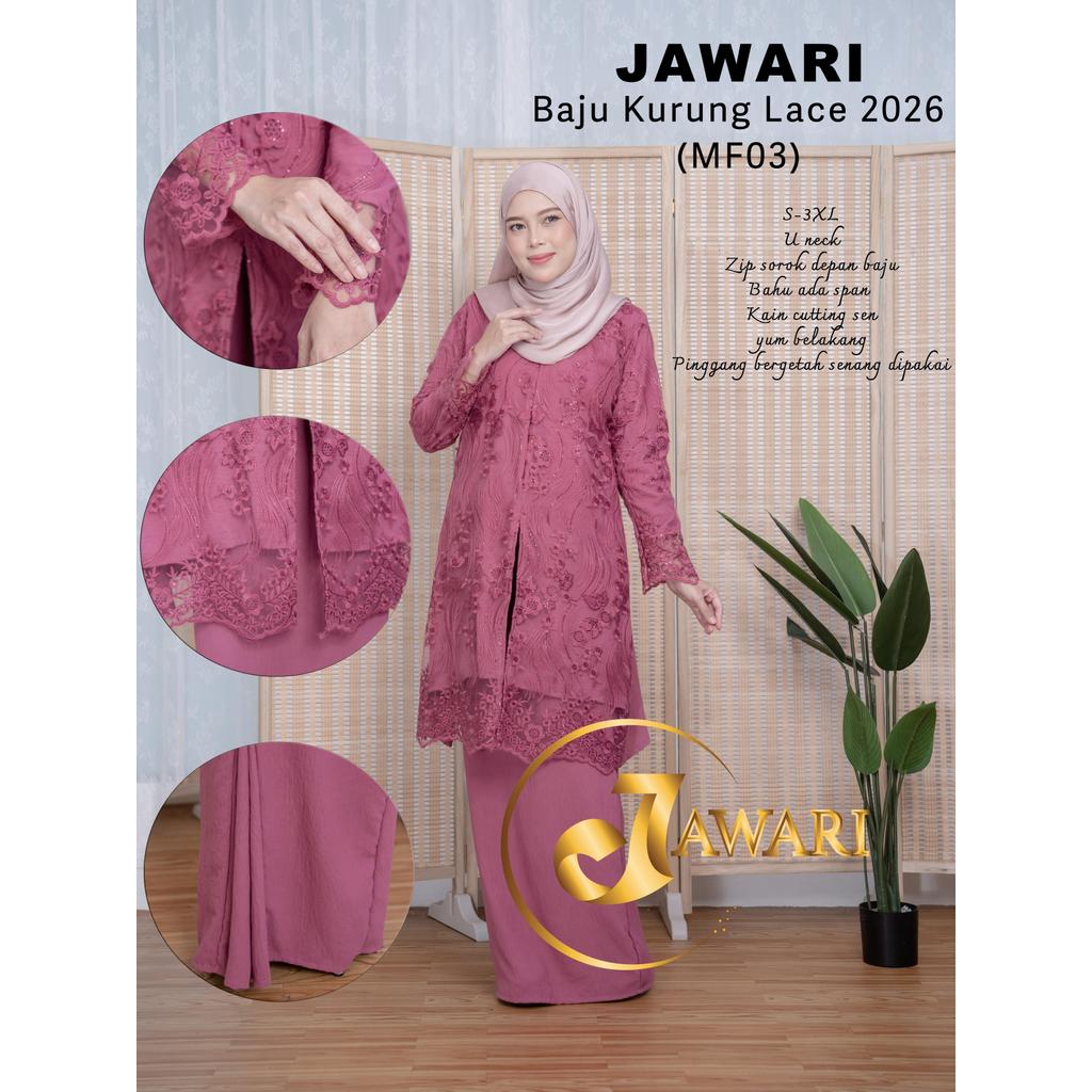 [JAWARI] Set Ibu dan Anak Baju Kurung Lace 2026