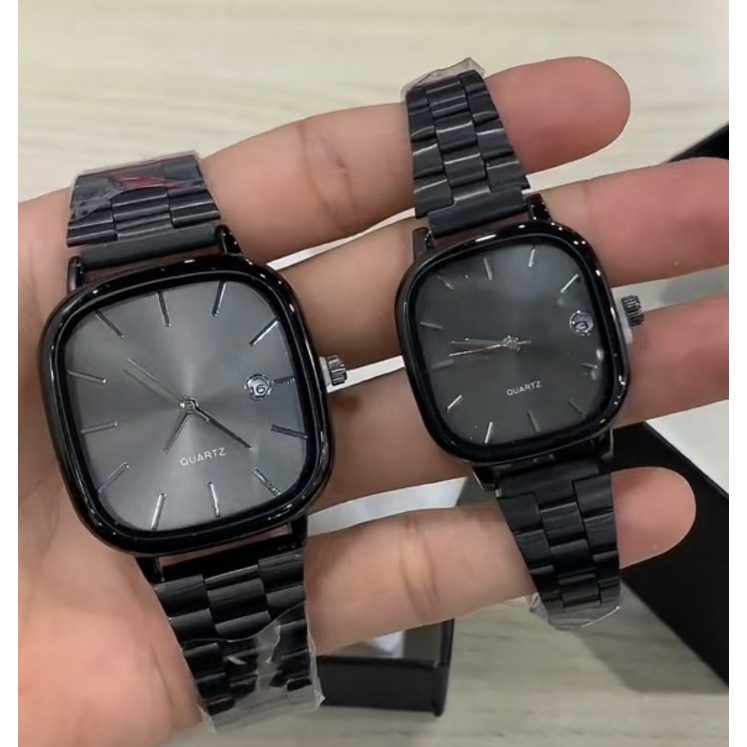 CA-S-1-0 A138 Couple watches with Calendar Stainless Steel Strap (No Box)