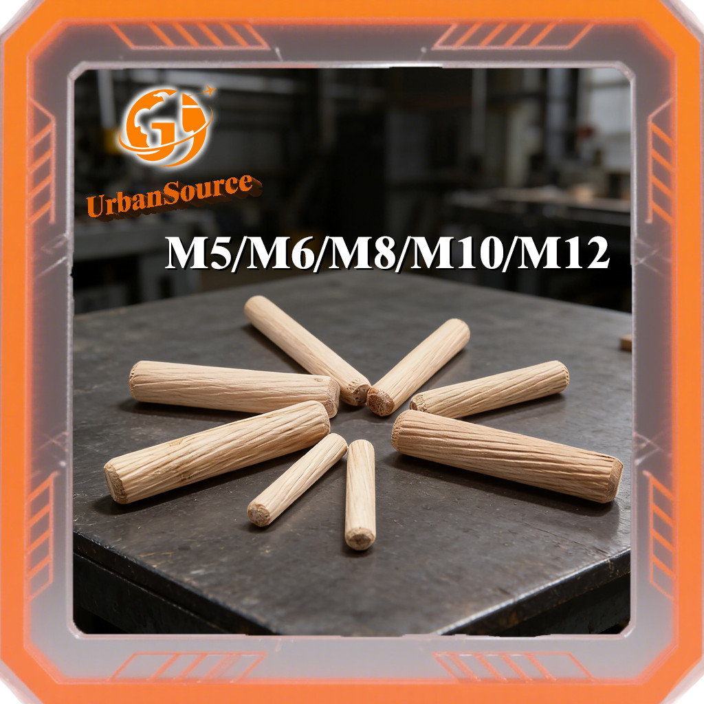 Log Stoppers, Wood Nails, Solid Wood Sticks, Tenons, Twill Wedges, Wood Bolts, Logs, Small Dowels, Wardrobe Cabinet Connectors M5/M6/M8/M10/M12【UrS-PH】